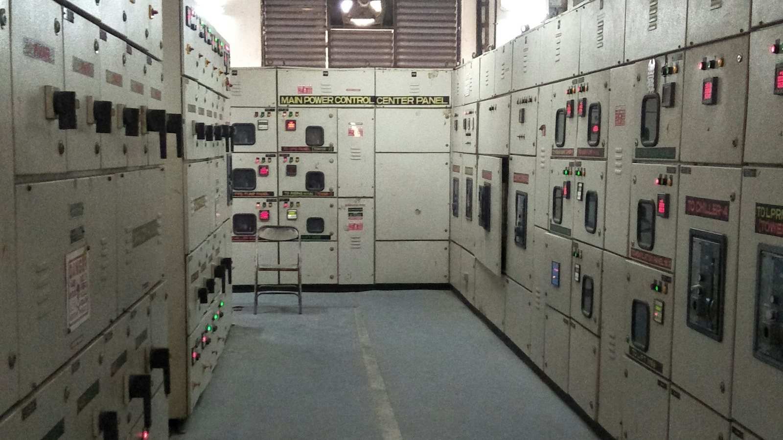 An electrical switchroom with distribution cabinets