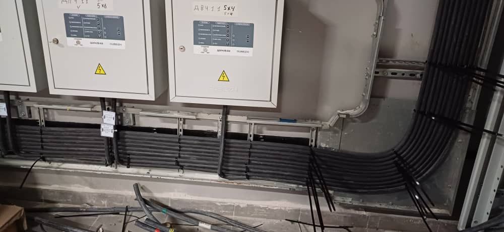 Cable entries to the fire equipment control cabinets